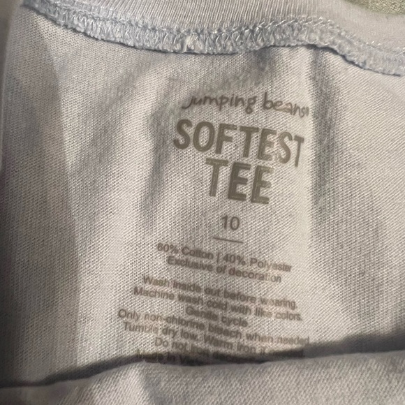 Iridescent unicorn light blue long sleeve top size 10 girls flare bottom - Picture 4 of 6